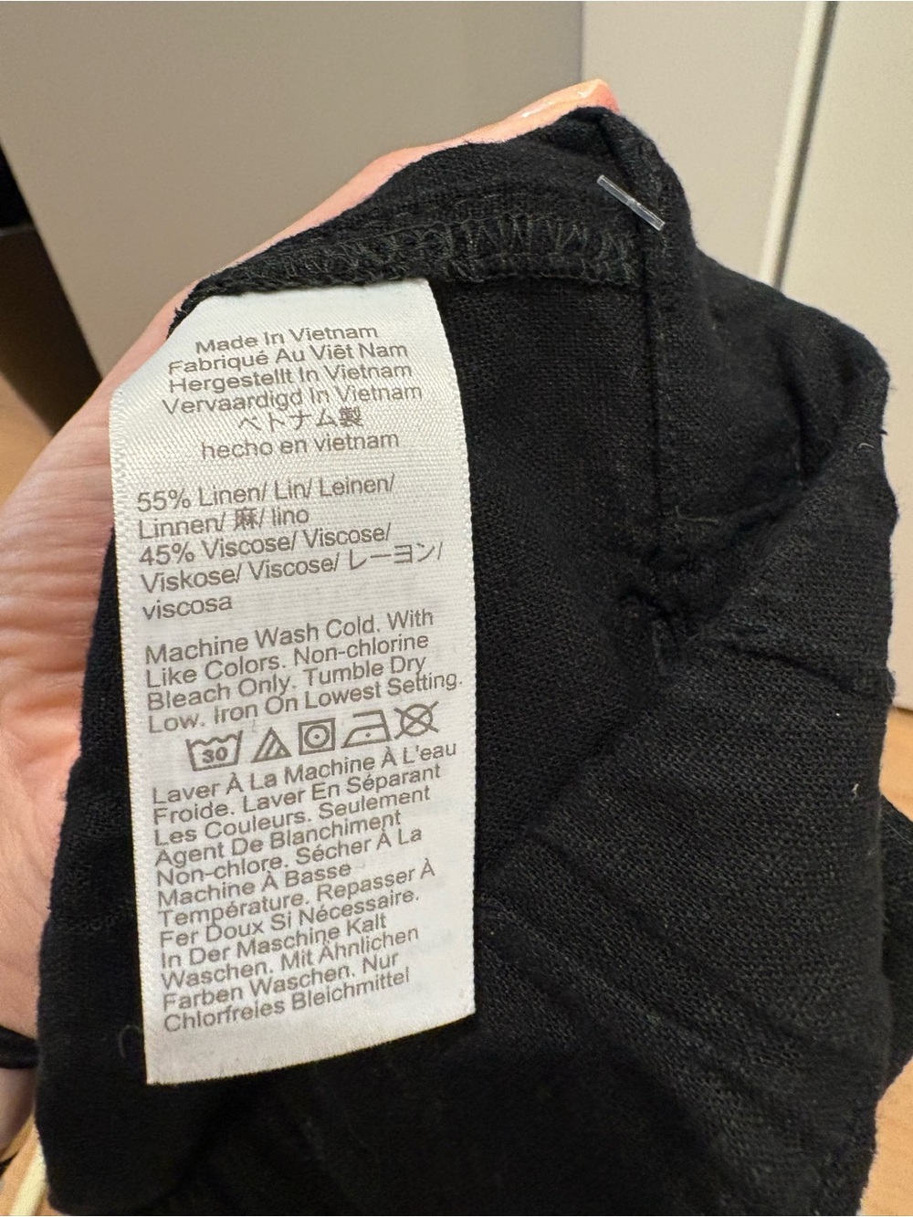 Jcrew Black Linen Elastic Waist Shorts size LARGE - Picture 7 of 7